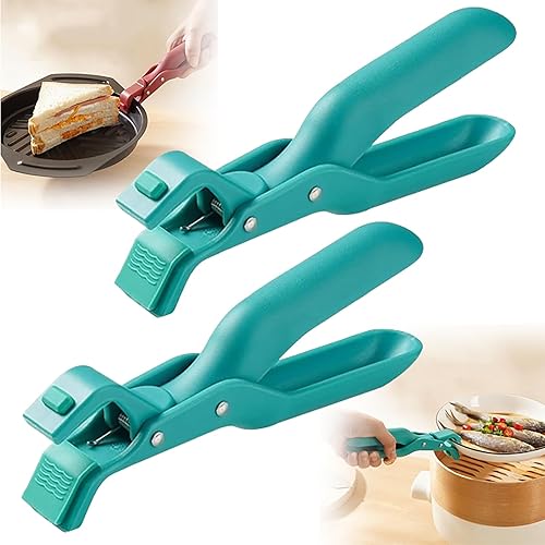 Pinzas de placa caliente, 2 unidades, herramientas multiusos para freidora de aire, pinzas antideslizantes para microondas, horno, freidora de aire,