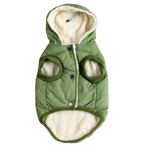 JoyDaog Sudadera con capucha para perro con forro polar y algodón cálido en invierno