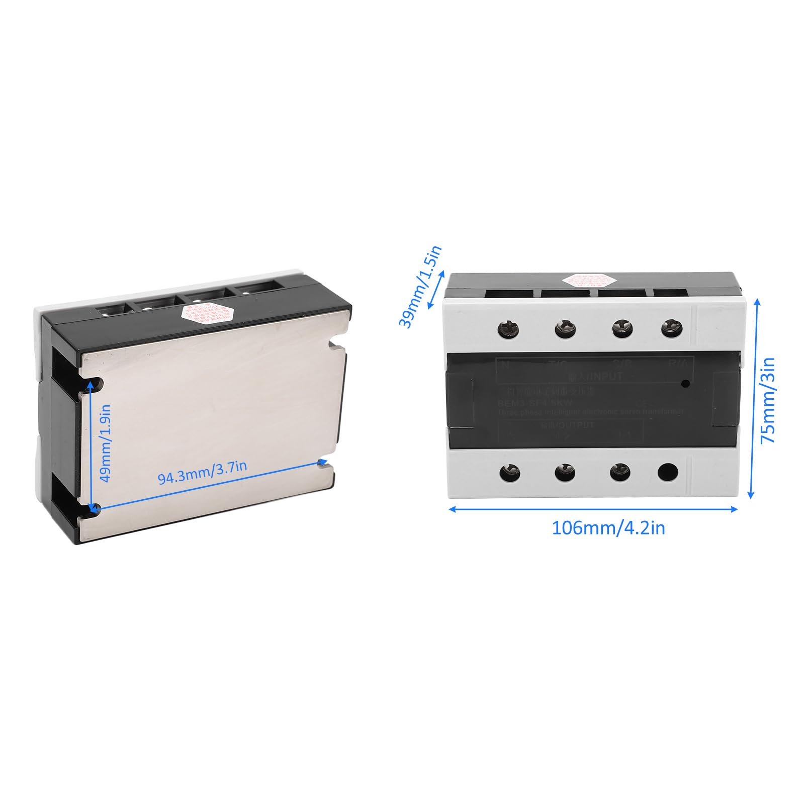 FTVOGUE Servo Transformador Electrónico 4.5KW Convertidor de Voltaje Trifásico 360 420 V Entrada 200 230 V Salida Bajo Calor Sin Ruido para Equipos de Taller Aplicaciones de Motor