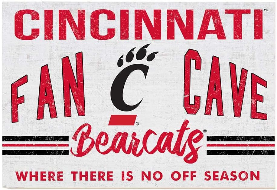 KH Sports Fan Cincinnati Bearcats 24"x34" Retro Fan Cave Sign, One Size, Multi