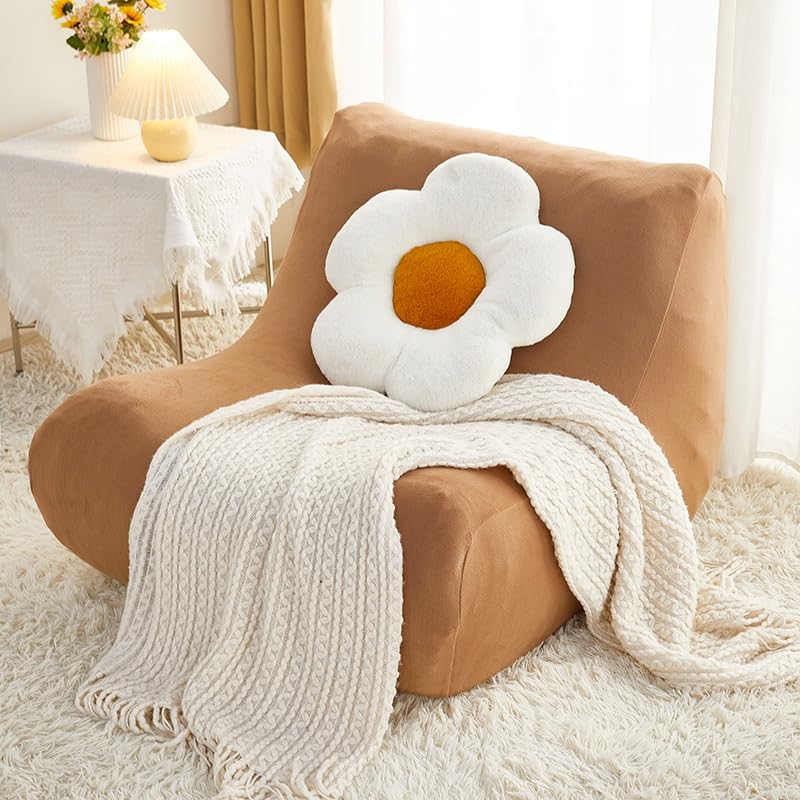 Housse élastique de chaise et siège poire premium | Finition marron