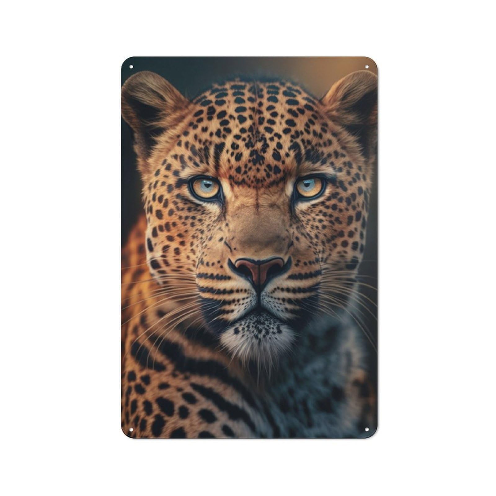 Junmoney Leopard Portrait Country Style Kitchen Metal Sign 30X20cm Featuring Diner Style Decor For Kitchen, Cafe, Pantry Or Dining Room