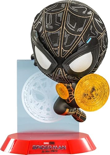 Cosbaby Spider-Man No Way Home Spider-Man Traje negro y dorado Tirador mágico