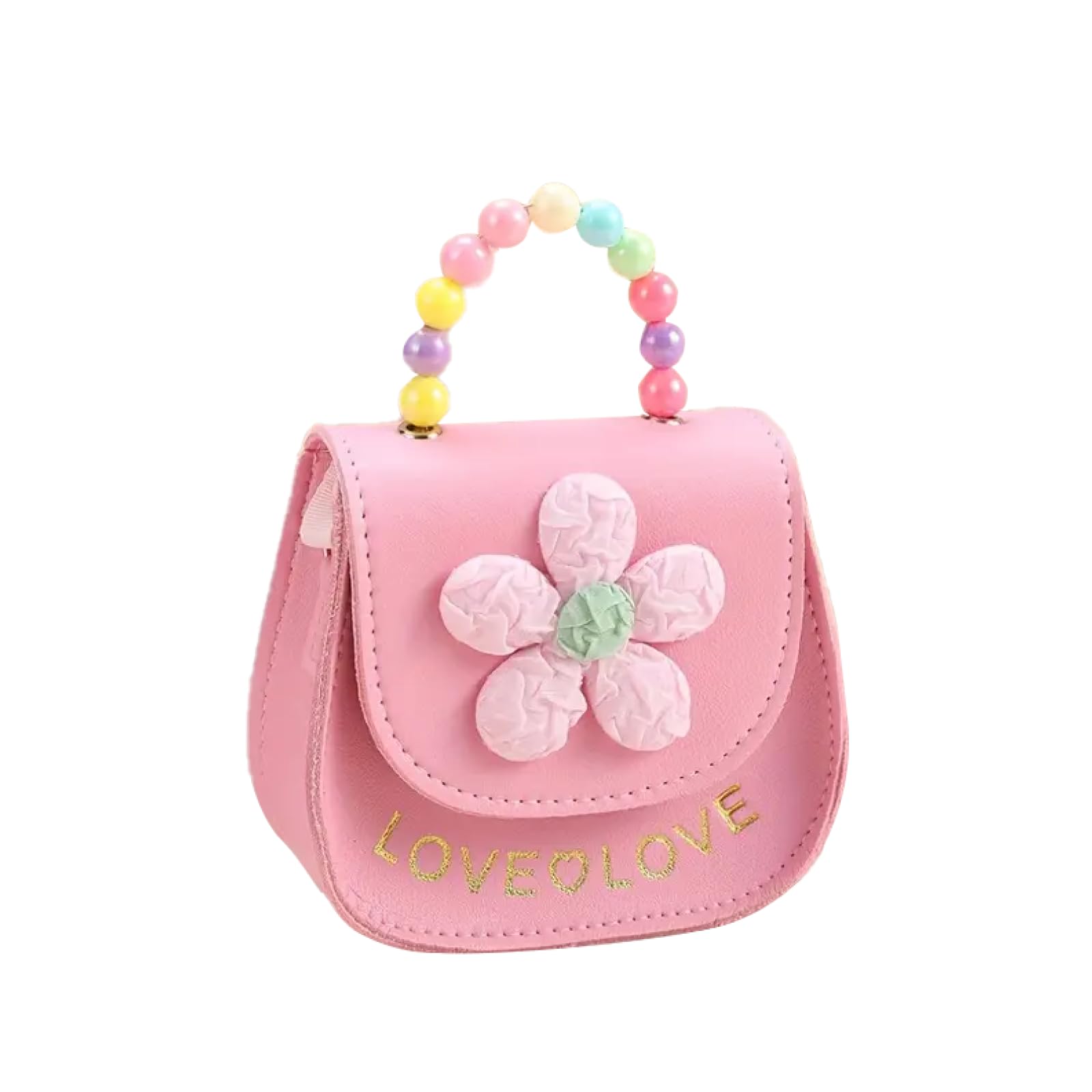 Dhshrxd Girls Purse Cute Flower Toddler Purse for Little Girl Shoulder Handbags Christmas Birthday Gift for 3-8 Year Old (pink)