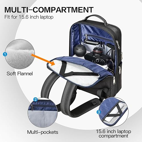 Miniatura 8 de Bopai Mochila Invisible antirrobo Mochila con puerto de carga USB bolsa de viaje 156pulgadas Laptop Macbook Pro mochila de negocios L