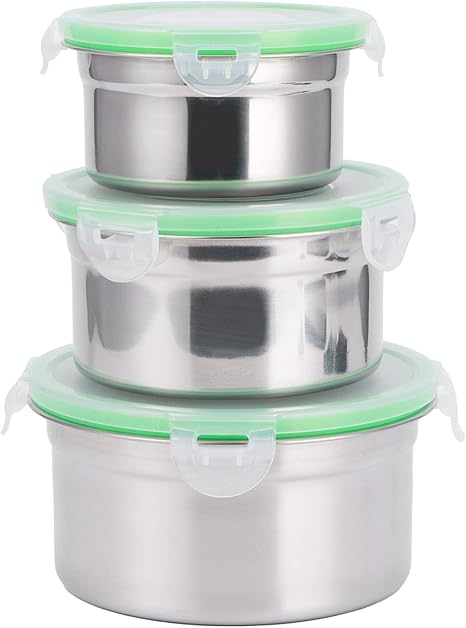 Amazon ランチボックス ふた付き 耐食性に優れた304ステンレス製 冷蔵庫収納ボックス 家庭用冷蔵庫用 弁当箱 オンライン通販