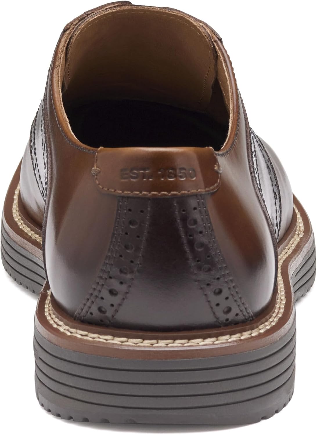 Johnston & Murphy Men's Hodges Saddle Lace-Up Oxford, Tan/Mahogany Full Grain, 8.5 M - Image 3