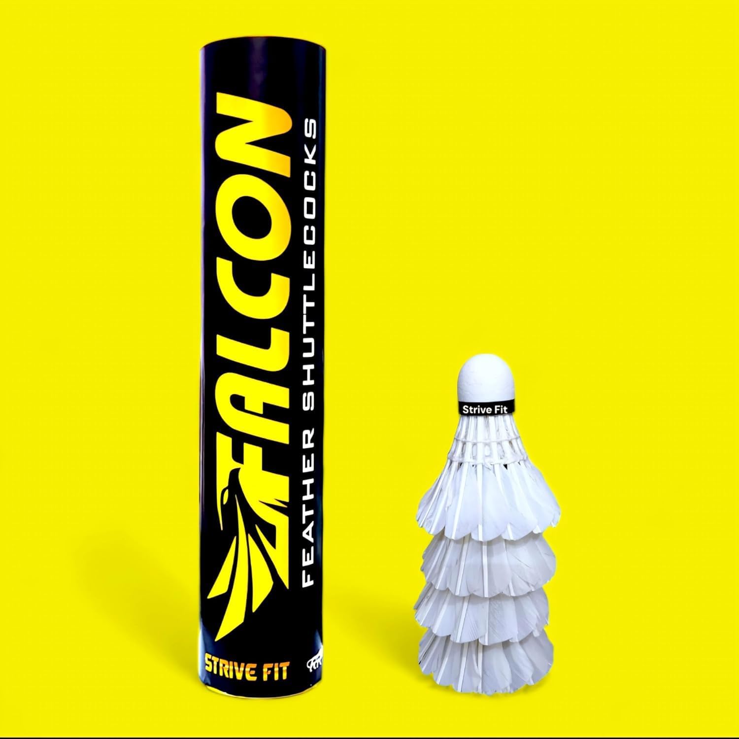STRIVE FIT Falcon Feather Badminton Shuttlecocks | Birdies for Professional & Recreational Play | Durable & Stable Flight | Pack of 10 | Ideal for All Skill Levels-image-20