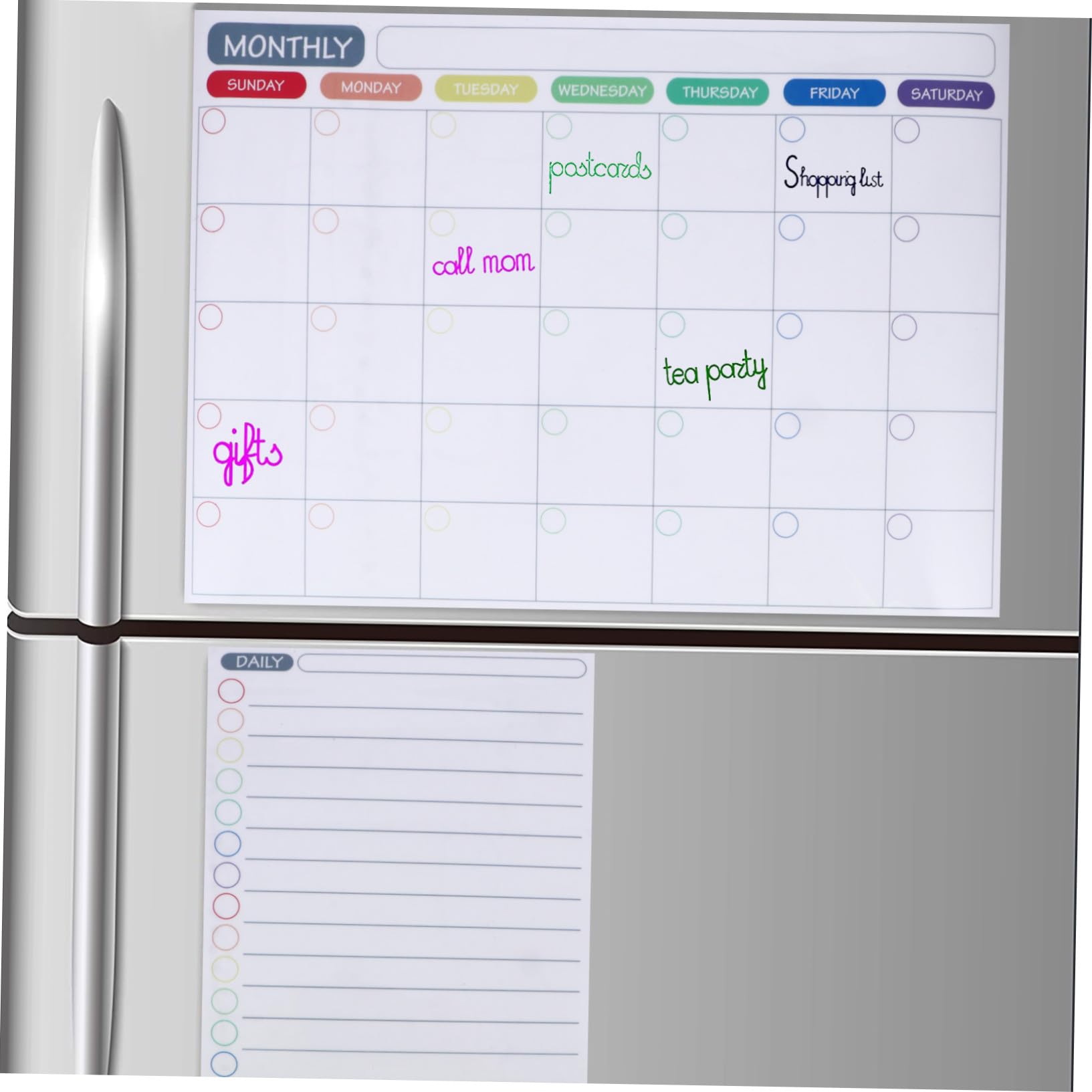 Operitacx 12piezas Calendario Magnético para Nevera Unidades Pizarra Notas Semanales Planificador Semanal Magnetico Calendario Borrable Uso Diario Cocina