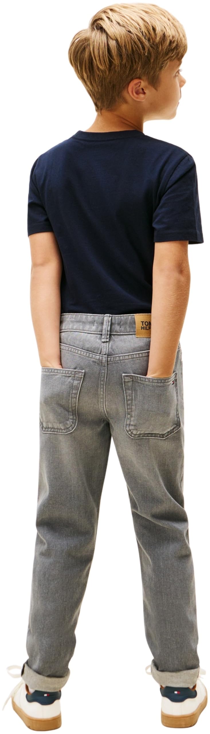 Tommy Hilfiger Straight Grey Jeans Kb0kb10038 - Droit - Droit - Garçon