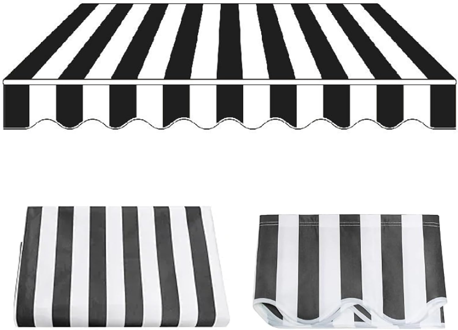 Sunsetter Patio Replacement Awning Fabric Canvas Outdoor Sunshade Canopy Awning awning replacement tarpaulin PVC Oxford cloth for patios, decks, patios Many Sizes Fabric Retractable Awning Frameless(D