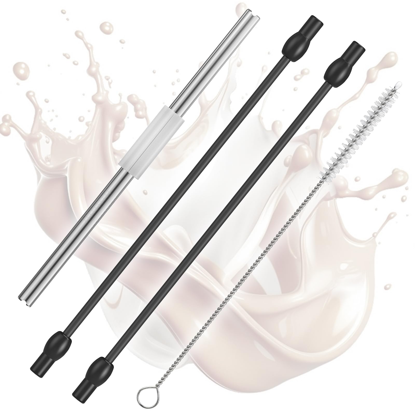 Milchschlauch Set für Siemens EQ6 EQ7-2 Silikon Ersatzschläuche mit Edelstahl Mi