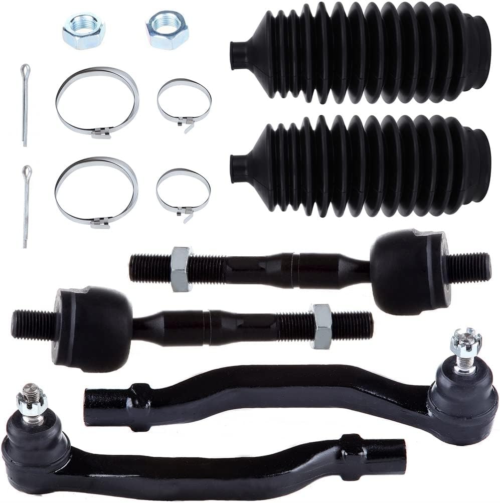 New 6PC Front Inner Outer Tie Rod End & Boot for 1998-2002 for Honda for Accord