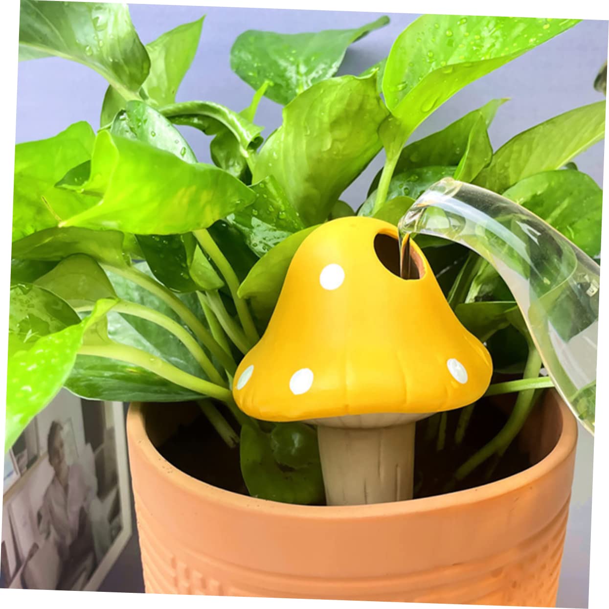 TOYANDONA 2 Ensembles Dispositif D'Arrosage Automatique Piquets Plante Auto-Arrosage Globes D'Arrosage Automatique Jardin Arrosage Automatique Pointes Forme 4 pièces * 2