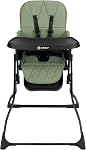Safety 1st Lily High Chair - Compact Fold, Lightweight Design, Easy Clean, Modern Style - Mineral Green