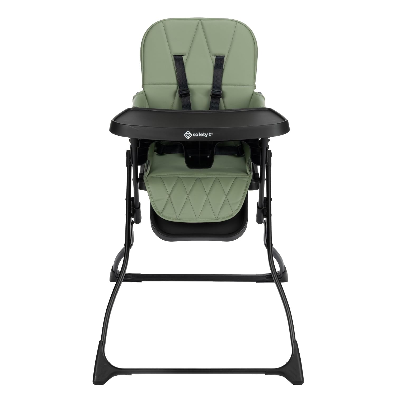 Safety 1st Lily High Chair - Compact Fold, Lightweight Design, Easy Clean, Modern Style - Mineral Green