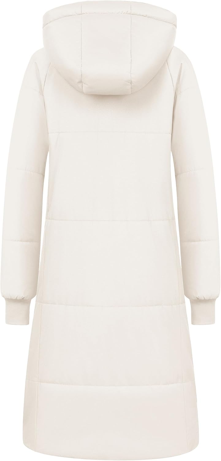 Chrisuno Women's Long Winter Coat Waterproof Fleece Lined Puffer Jacket Thicken Quilted Insulated Parka with Hood - Image 2