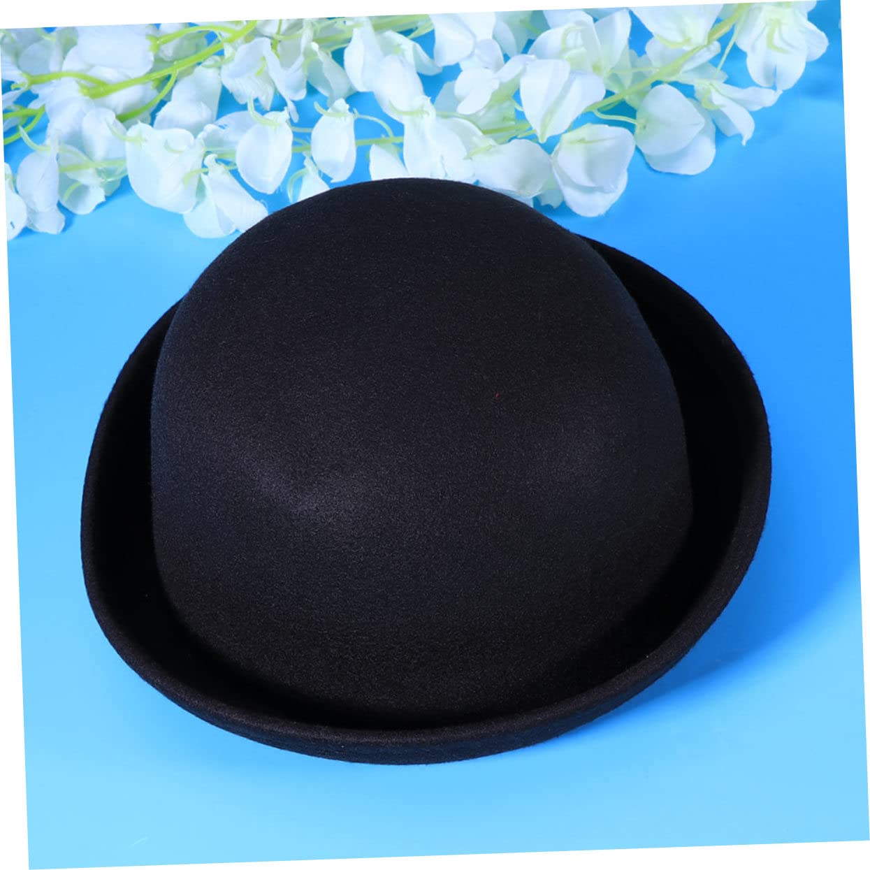 Bombetta di Lana Modisteria Cappello Jazz Cappelli da Festa Cappello A Cilindro Nero Cappello da del Festival Cappelli Fedora da Donna Provato Black