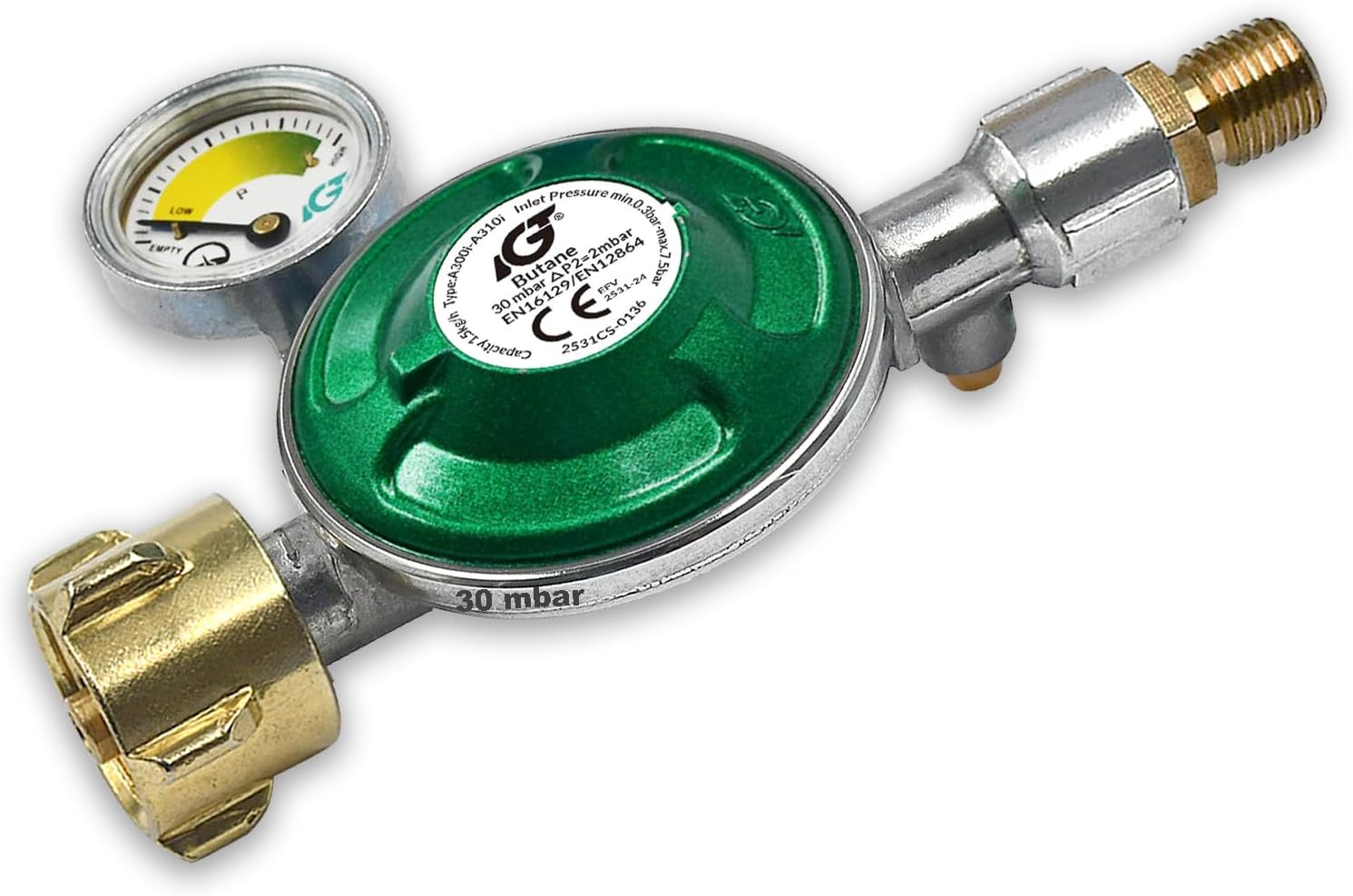 Gasregler 2,5 Bar Für Propangas - Druckminderer Für Abflammgeräte, Dachbrenner Und Unkrautvernichter