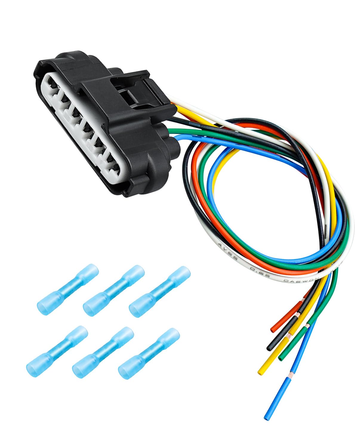 QAGGUM Throttle Position Sensor Connector Fit for Toyota Lexus Scion, Throttle Body Pigtail 6-Way Pigtail Replace 90980-11858, 6Pin