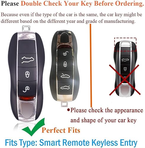 Miniatura 2 de SANRILY FLL Production - Funda de cuero para llavero Porsche 911 Macan 2020 2021 Cayenne Panamera, 718 CaymanBoxster sin llave de 34 botones con