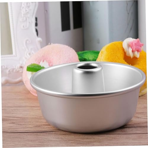 Miniatura 9 de BRIGHTFUFU Molde de dona Ángel Contenedor de pastel de comida Bandeja de metal Bandeja de dona Molde antiadherente Molde para pastel Molde de pan