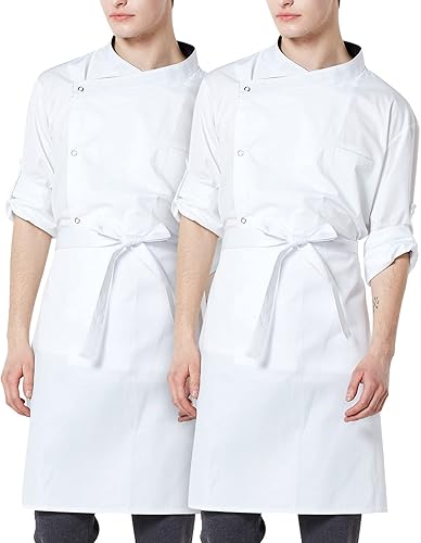 BE THE CHEF Delantal de cintura de 4 colores con bolsillo para chef, restaurante, pub, café, camarero, servidor