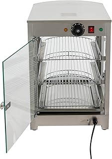 Speisenwärmer Vitrine 3-stufiger Elektrischer Speisenwärmeschrank Wärmeschrank Vitrine 86-185℉ Heiße Theke Warmhaltevitrine Für Kommerziellen Gastronomiebetrieben 800W