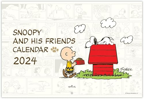 Vista 19 de Hallmark 824-273 Japan Hallmark Snoopy 2024 Calendario colgante de pared pequeños cacahuetes