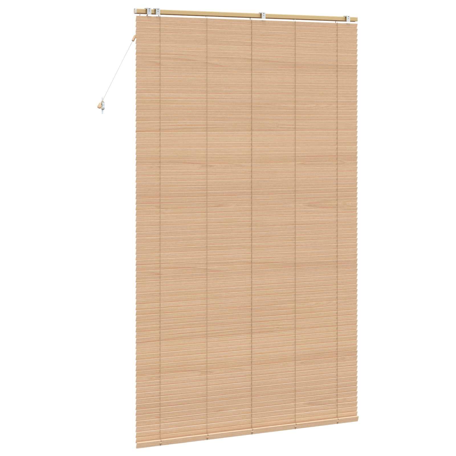 Holzjalousie Eichenoptik 150 x 250 cm - Jalousie aus Paulownia-Holz mit 35 mm Lamellen, Sichtschutz und Lichtregulierung, Jalousette für Wohnzimmer, Küche und Büro