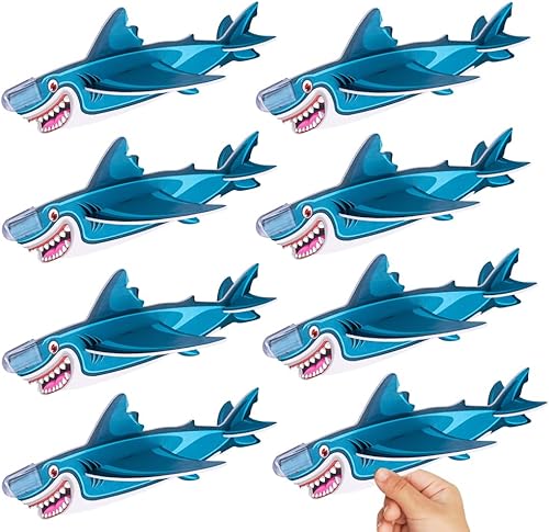 ArtCreativity Planeadores de tiburón volador de espuma, juego de 24, aviones planeadores ligeros para niños y niñas, aviones voladores empaquetados