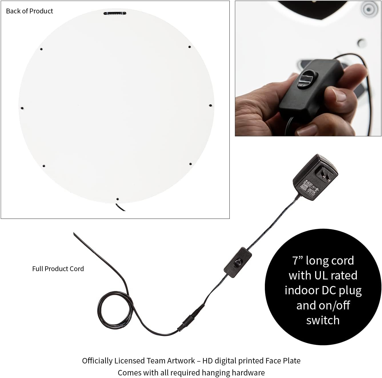 Team Sports America Evergreen NFL Green Bay Packers | Ultra-Thin LED Light Wall Sign Decor | 23 Inch Round | Made in the USA - Image 3