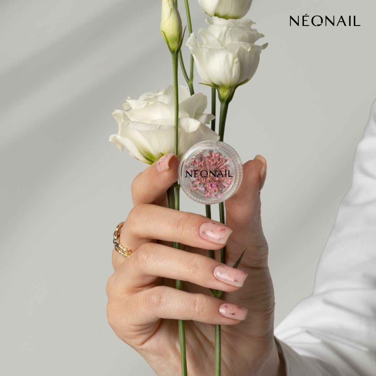 NEONAIL Fleurs Séchées - Set de décoration d'ongles - Nail Art Ongles - Deco Ongle Nail Art - Accessoire Ongle - 3 couleurs - rose, violet, orange