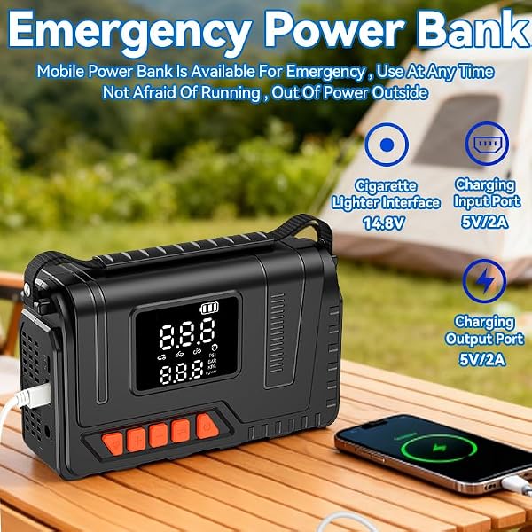 Tire Inflator Portable Air Compressor Pump 150PSI, Tire Pump for Car 12V DC Digital Air Pump with LED Super Bright Light for Bicycle, Motorcycle, Automotive Car Accessories by YIOBUDE - Image 5