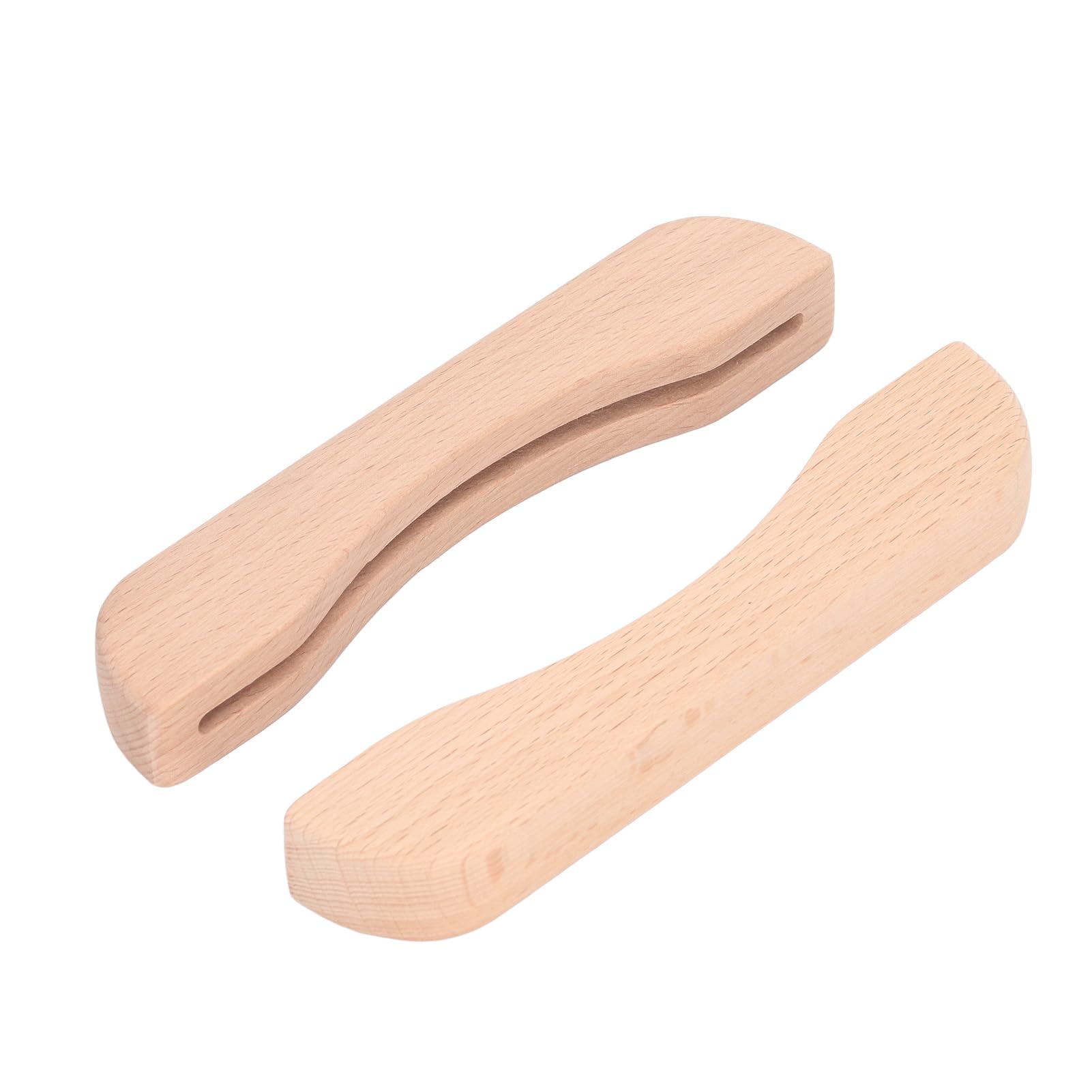 XHTLLO 2pcs Wooden Grill Pan Handle Holder, Heat-Resistant Hot Pan Handle Cover, Beech Material