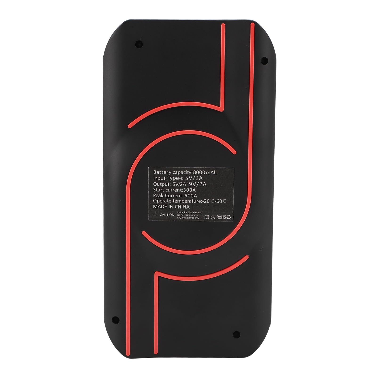 Booster Batteria per Auto con Torcia a LED 8000mAh Alimentazione Mobile per Situazioni di Emergenza