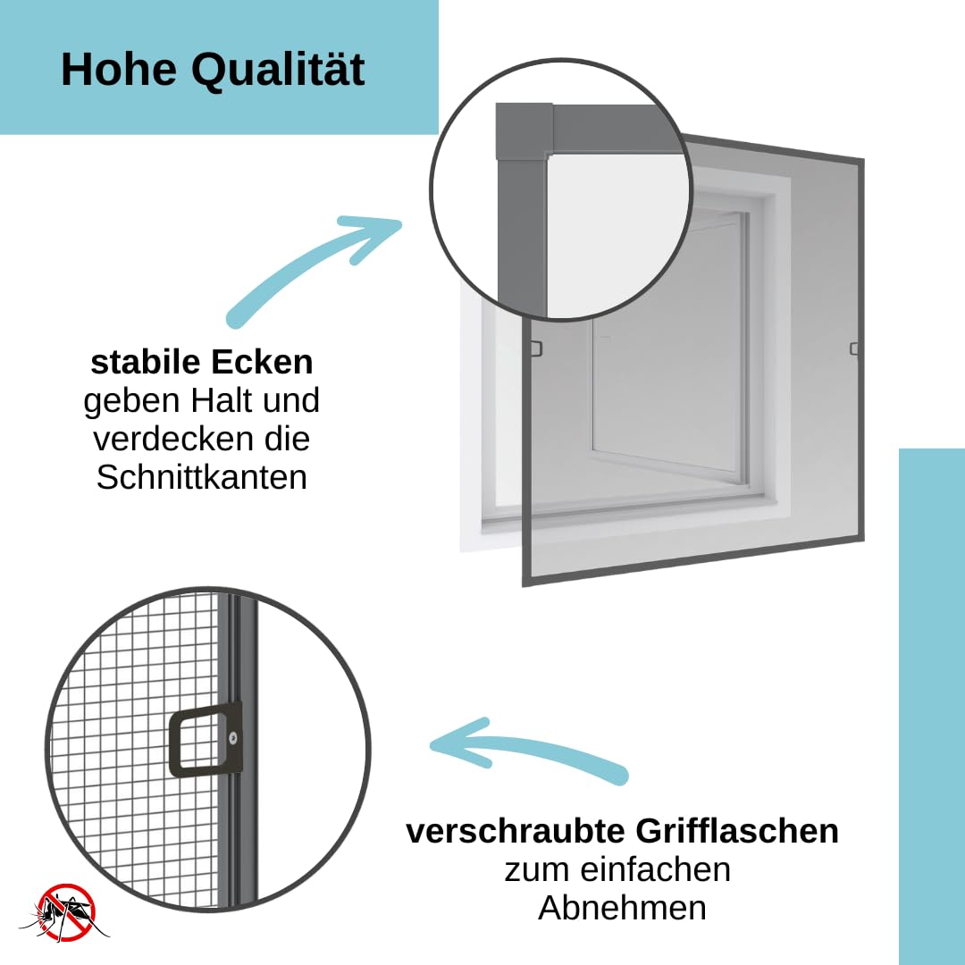 Wip Super Slim Rahmenfenster, Komplettbausatz anthrazit B 100 x H 120 cm