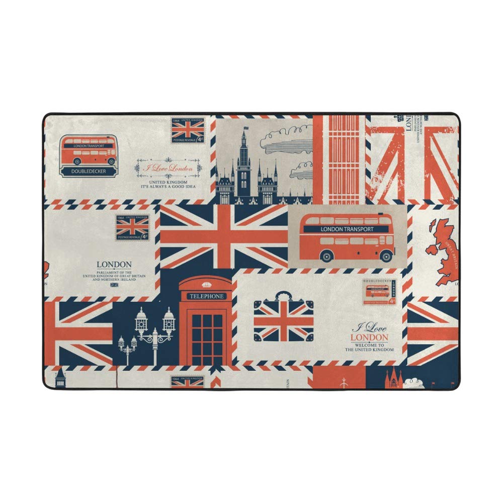 Grand tapis style britannique salon velours corail pour deco