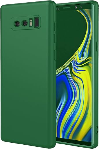 Case for Galaxy Note 8 Samsung Note 8 Liquid Silicone Phone Case Soft Microfiber Lining Anti-Scratch Shockproof Protective Phone Cover for Samsung Galaxy Note 8,Dark Green
