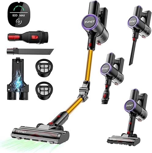 S9 Aspirateur Balai sans Fil, 45kPa/500W/45Min Aspirateur sans Fil, Tube