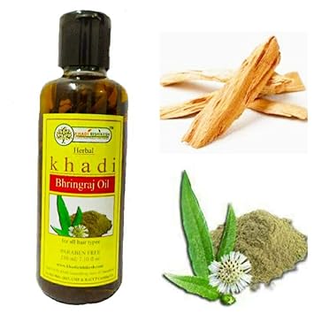 KHADI RISHIKESH HERBAL BHIRINGRAJ HAIR OIL,PROMOTE HAIR GROWTH,PREVENTS HAIR DAMAGE,STOP HAIR FALL,& INCREASE HAIR GROWTH,BOYS & GIRLS AND MEN & WOMEN (210 ML)