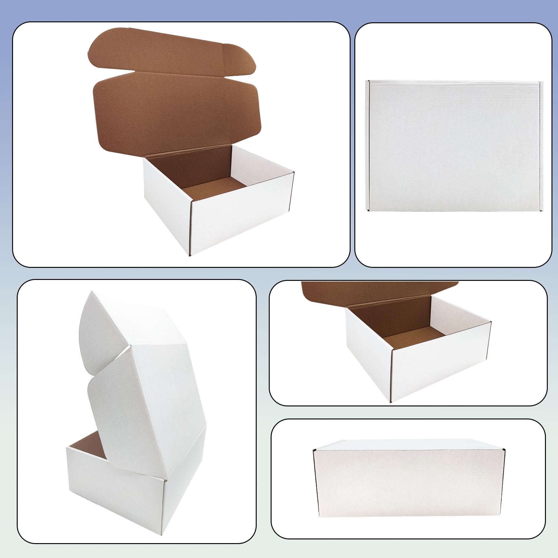 20 Stück 33 x 22,9 x 10,2 cm Versandkartons weiß Karton Versandkartons Kleinunternehmen Versandkartons Briefkasten Bulk Geburtstag Hochzeit Party Buch Literatur Geschenk