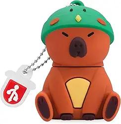 BORLTER CLAMP Pen drive USB de 32 GB fofo em forma de Capivara (chapéu do martim-pescador), pendrive, pendrive, pen drive para armazenamento de dados externos