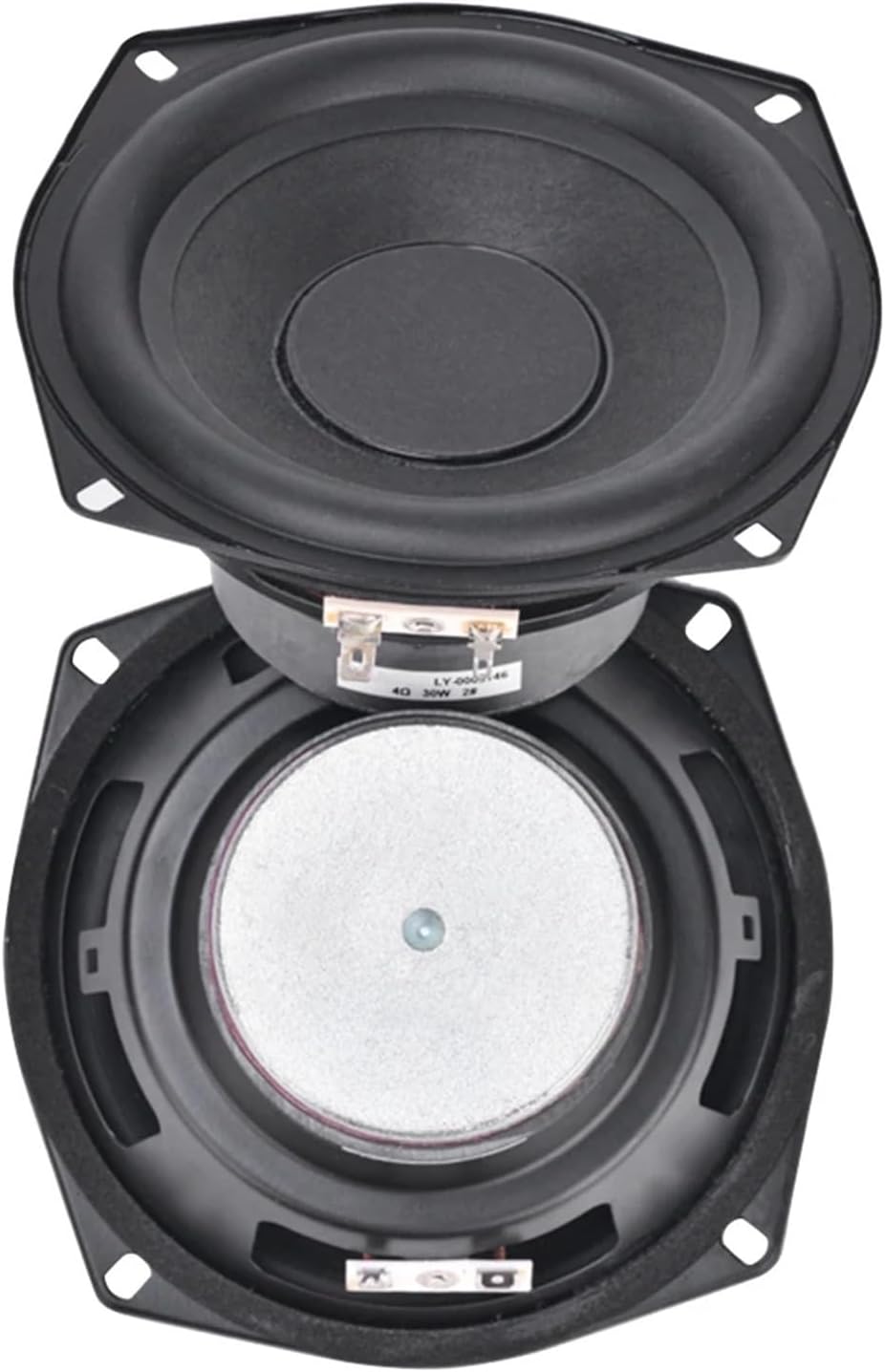 1Pcs 5.25 Inch Subwoofer Speaker 4 Ohm 30W Rubber Side Woofer Super Bass Speaker for Bookshelf Speakers
