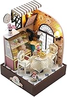 Vista 1 de Roroom Kit de casa de muñecas en miniatura y muebles, modelo de casa de muñecas de madera en 3D con cubierta a prueba de polvo y LED, idea creativa