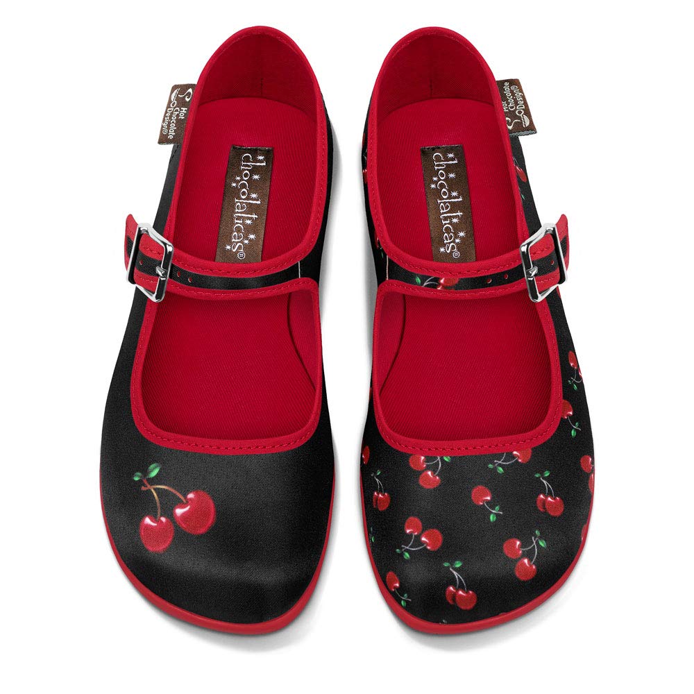 Hot Chocolate Design Chocolaticas Funky Canvas Women's Mary Jane Flat Shoes — view 113