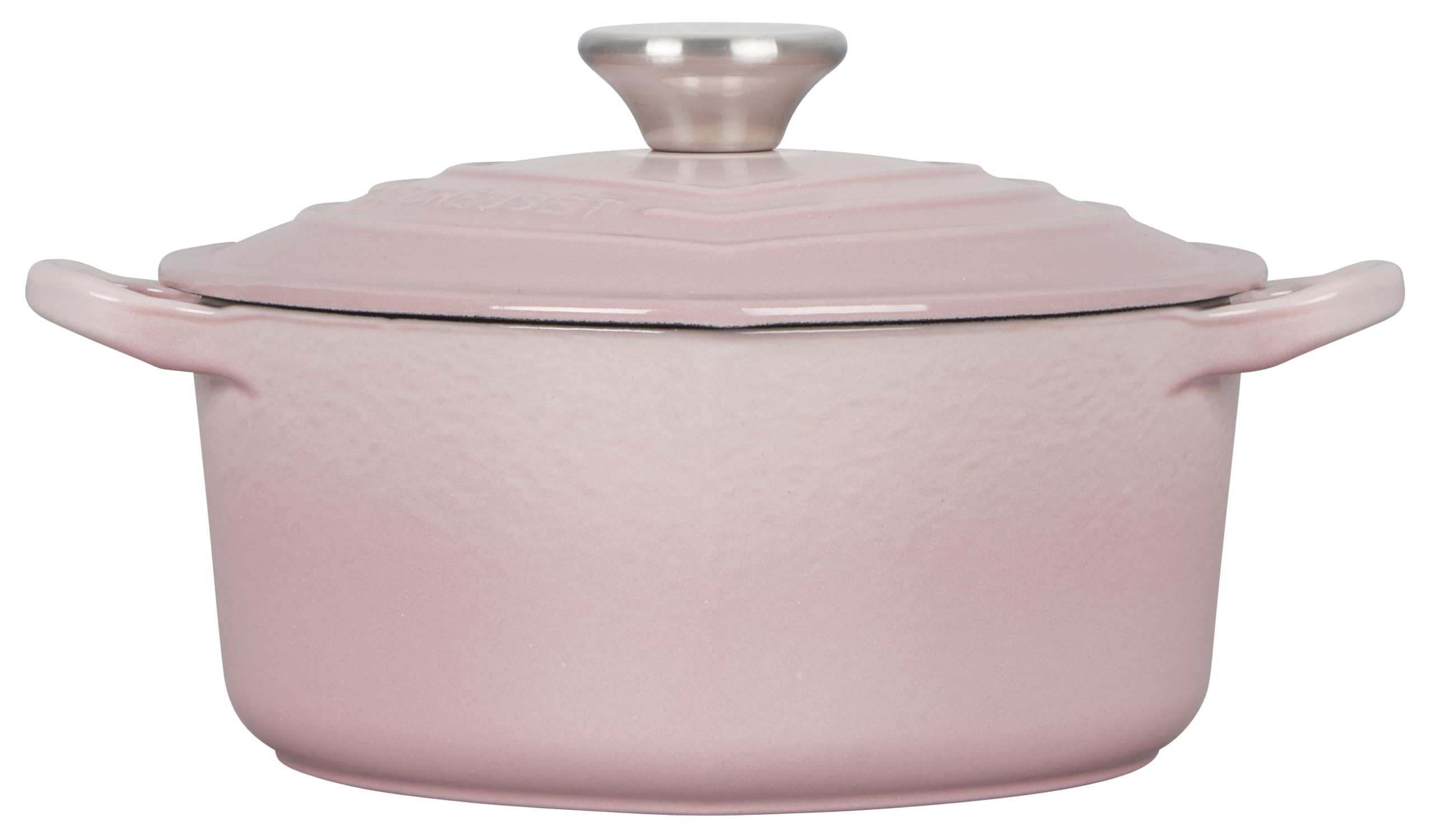 Le Creuset Cocotte A Cuore In Ghisa Smaltata – 2qt, Rosa Conchiglia Con Pomello Acciaio