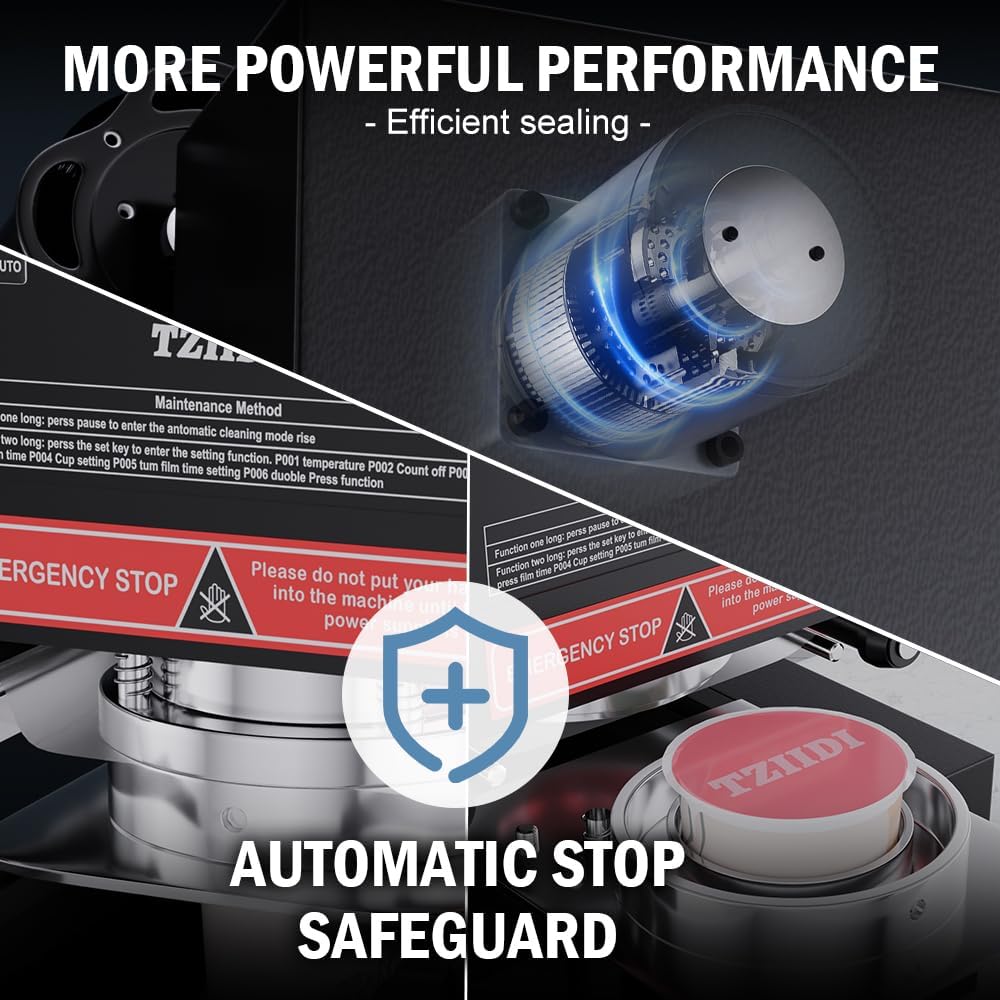 Cup Sealing Machine Full Automatic Cup Sealer Machine88/90/95mm All-Auto Machine! 500-600 Cups/H, LCD Digital Controls for Bubble Tea, Coffee & Delights