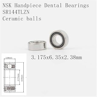 MeiKeL 10pcs High Speed Handpiece Turbine Ceramic Dental Bearings RUCA SR144TLZN 3.175x6.35x2.38mm (Inner Diameter : 3.175, Outer Diameter : 6.35)