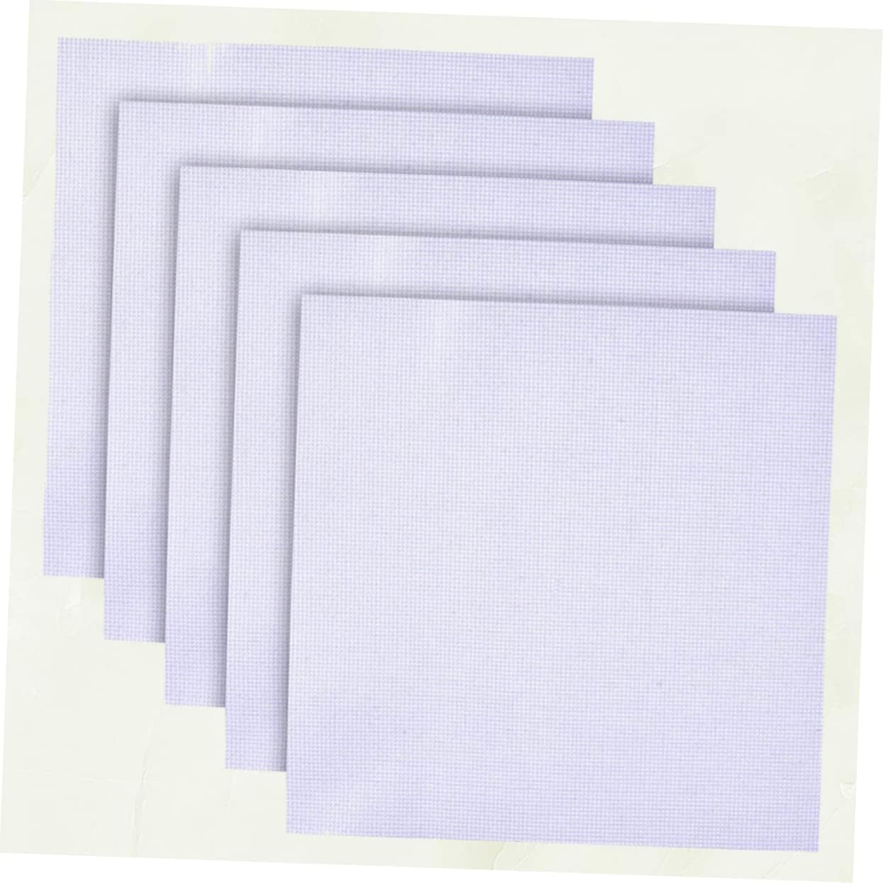 NUOBESTY 10pcs Cross-Stitch Fabric Embroidery Cotton Cloth Counted Sewing Cloth White Needlework Fabric for DIY Projects
